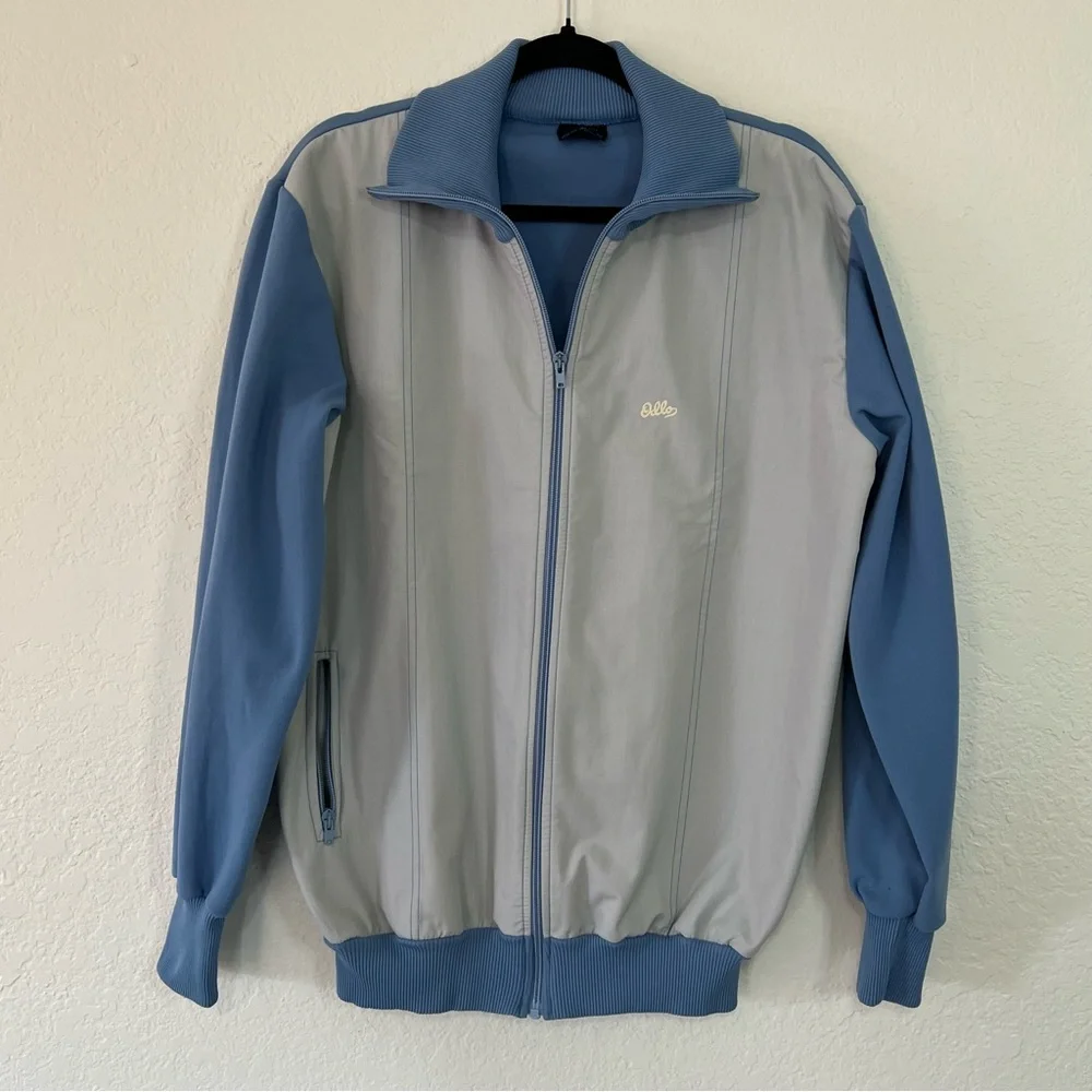 Vintage‎ Odlo Of Norway Two Tone Blue Leisure Athletic Zip Jacket Men’s Size XL